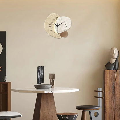 Minimalist Silent Quartz Wall Clock - Modern Stone-Inspired Design