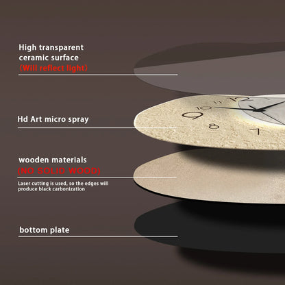 Minimalist Silent Quartz Wall Clock - Modern Stone-Inspired Design