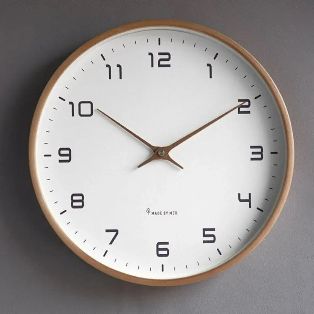 Minimalist Wood Wall Clock Contemporary Home Accent