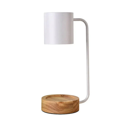 Minimalist Wooden Candle Warmer Lamp with Dimmable Wax Melting Base