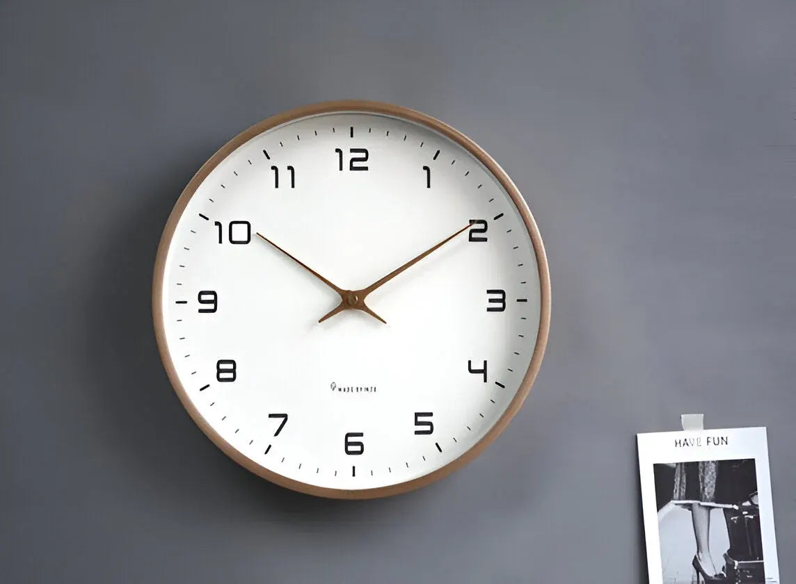 Minimalist Wooden Frame Nordic Wall Clock
