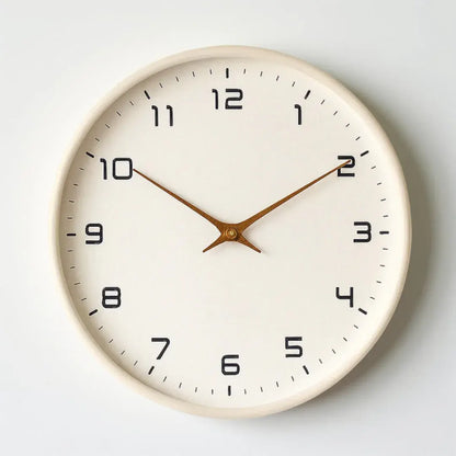Minimalist Wooden Silent Quartz Wall Clock for Home Display