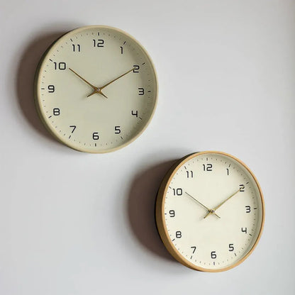 Minimalist Wooden Silent Quartz Wall Clock for Home Display