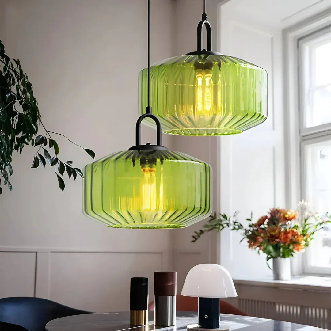 Mireta Retro Colored Glass Pendant Light Fixture