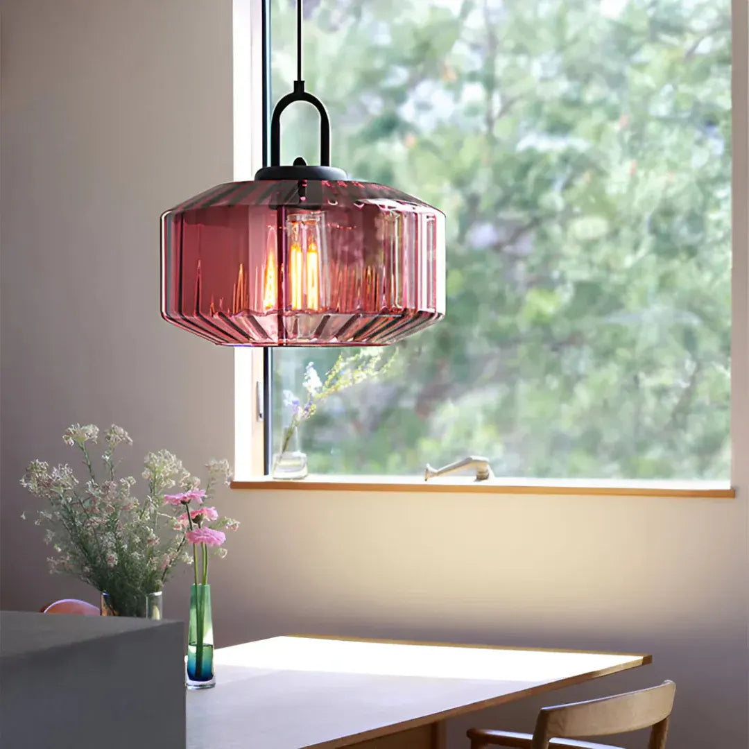 Mireta Retro Colored Glass Pendant Light Fixture