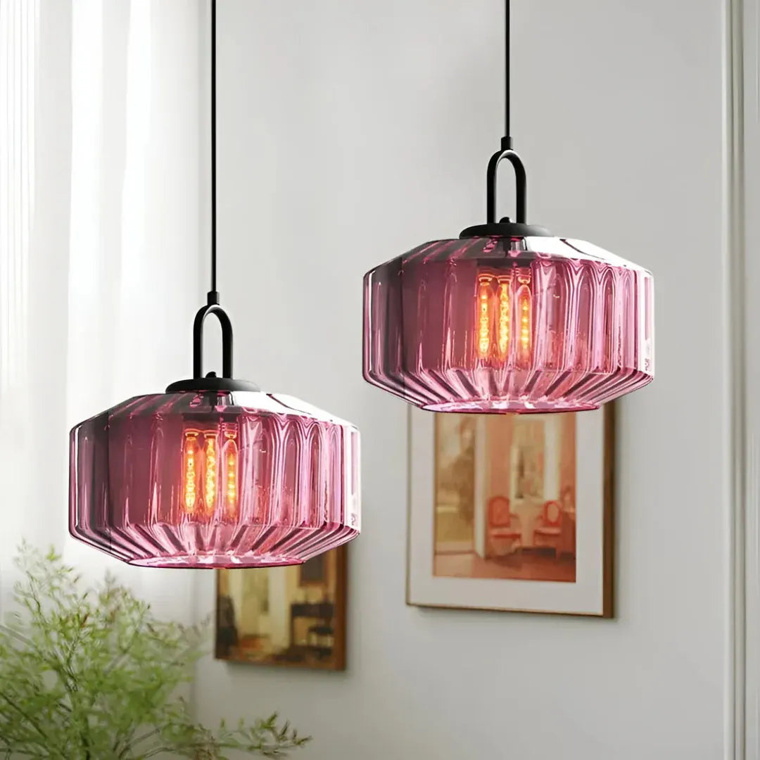 Mireta Retro Colored Glass Pendant Light Fixture