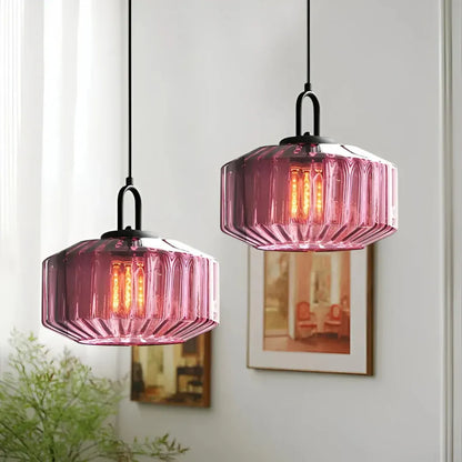 Mireta Retro Colored Glass Pendant Light Fixture