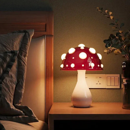 Modern Amanita-Style LED Mushroom Desk Lamp