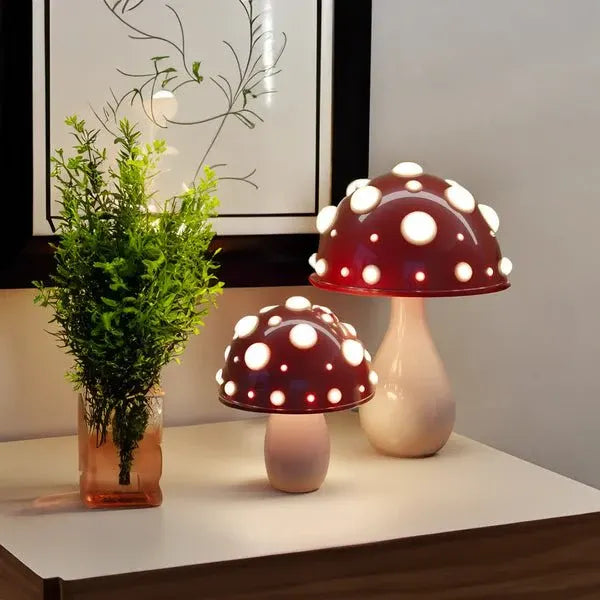 Modern Amanita-Style LED Mushroom Desk Lamp