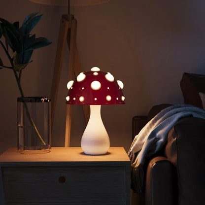 Modern Amanita-Style LED Mushroom Desk Lamp