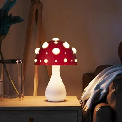 Modern Amanita-Style LED Mushroom Desk Lamp