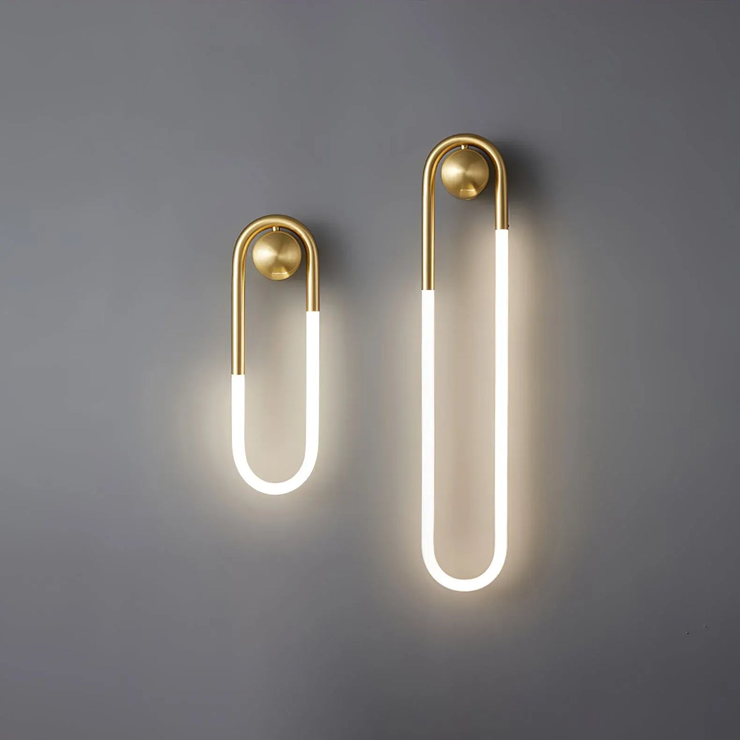 Modern Brass & Black Minimalist LED Wall Sconce Light Fixture