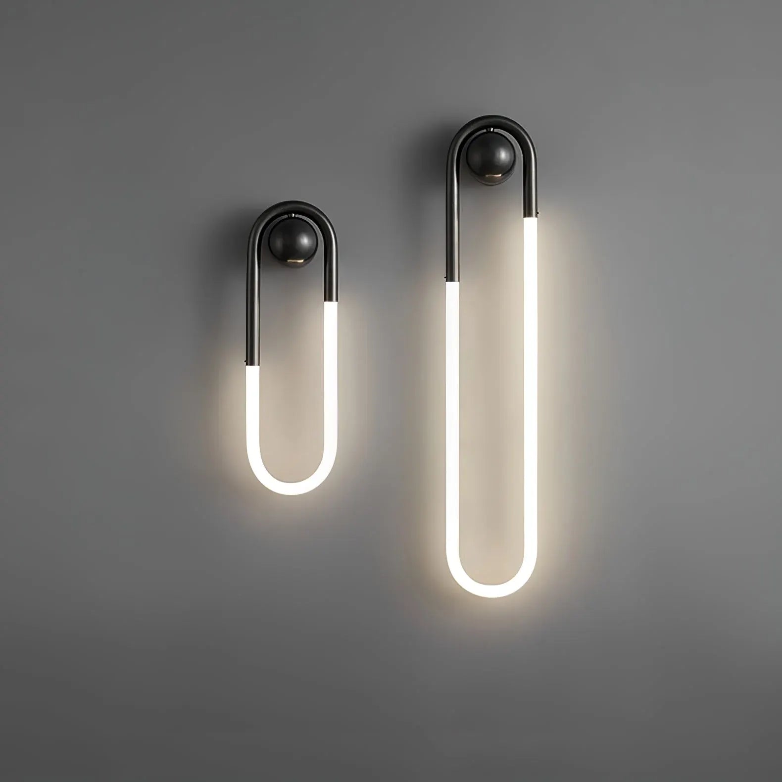Modern Brass & Black Minimalist LED Wall Sconce Light Fixture