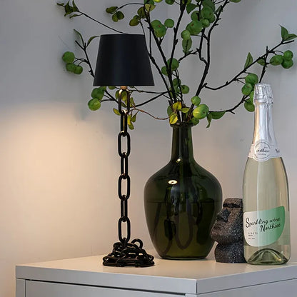 Modern Chain-Link Rechargeable Touch LED Table Lamp