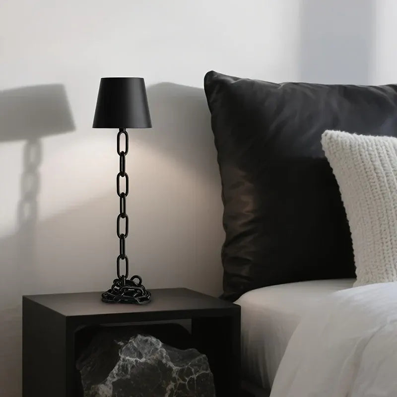 Modern Chain-Link Rechargeable Touch LED Table Lamp