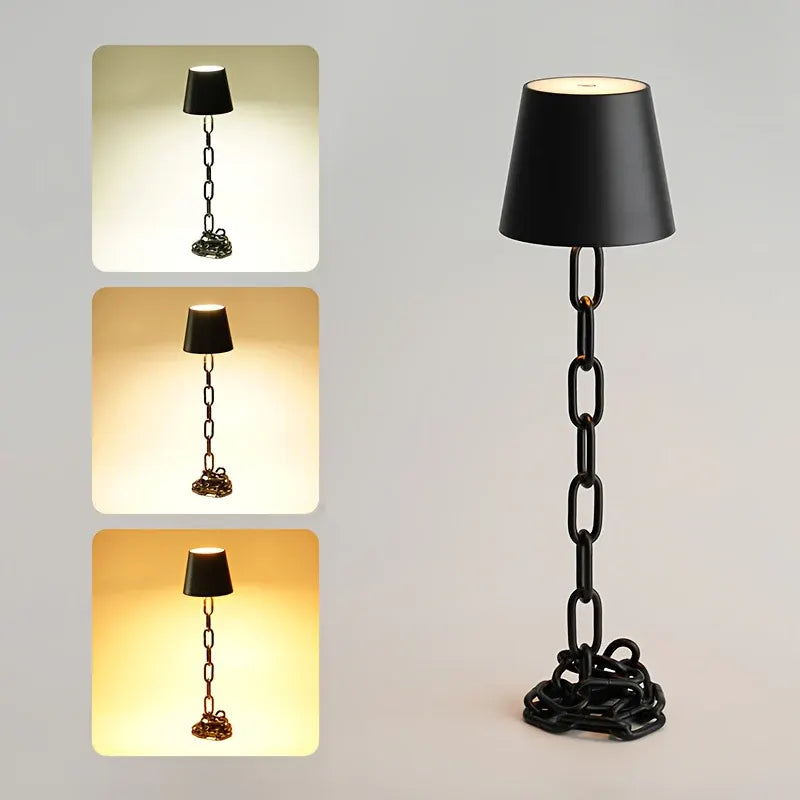 Modern Chain-Link Rechargeable Touch LED Table Lamp