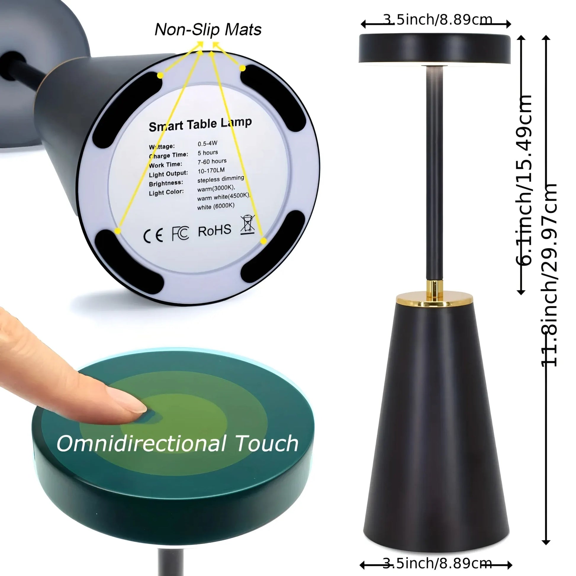 Modern Cordless Rechargeable Table Lamp