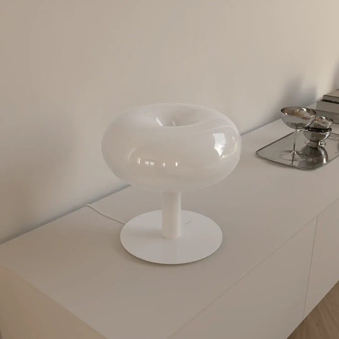 Modern Crystal Glass Base LED Touch Dimmable Table Lamp