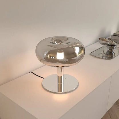 Modern Crystal Glass Base LED Touch Dimmable Table Lamp