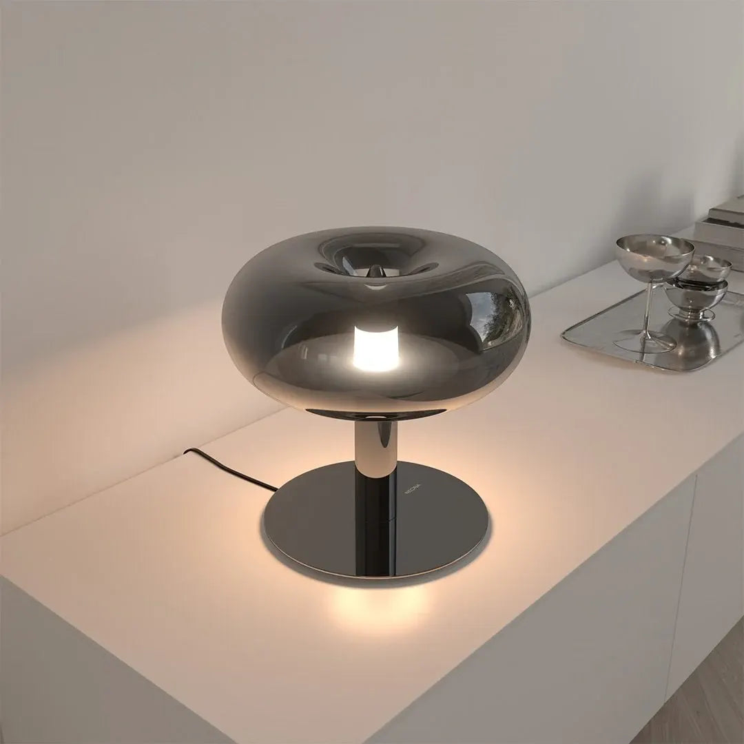 Modern Crystal Glass Base LED Touch Dimmable Table Lamp
