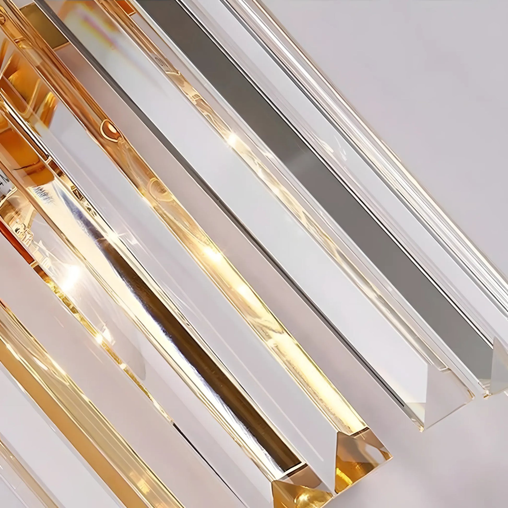 Modern Crystal Wall Sconce with Stainless Steel Frame