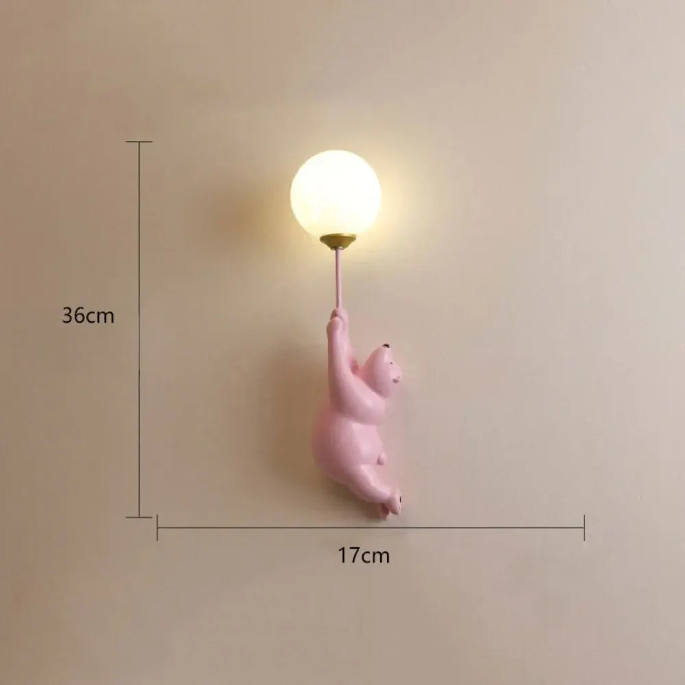 Modern Cute Bear Design Wall Sconce Home Accent Lighting