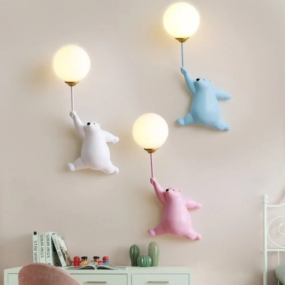Modern Cute Bear Design Wall Sconce Home Accent Lighting