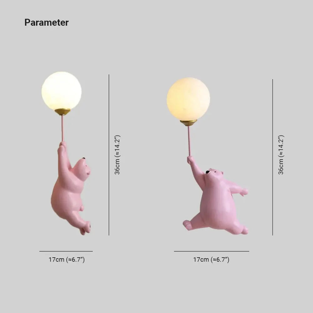 Modern Cute Bear Design Wall Sconce Home Accent Lighting