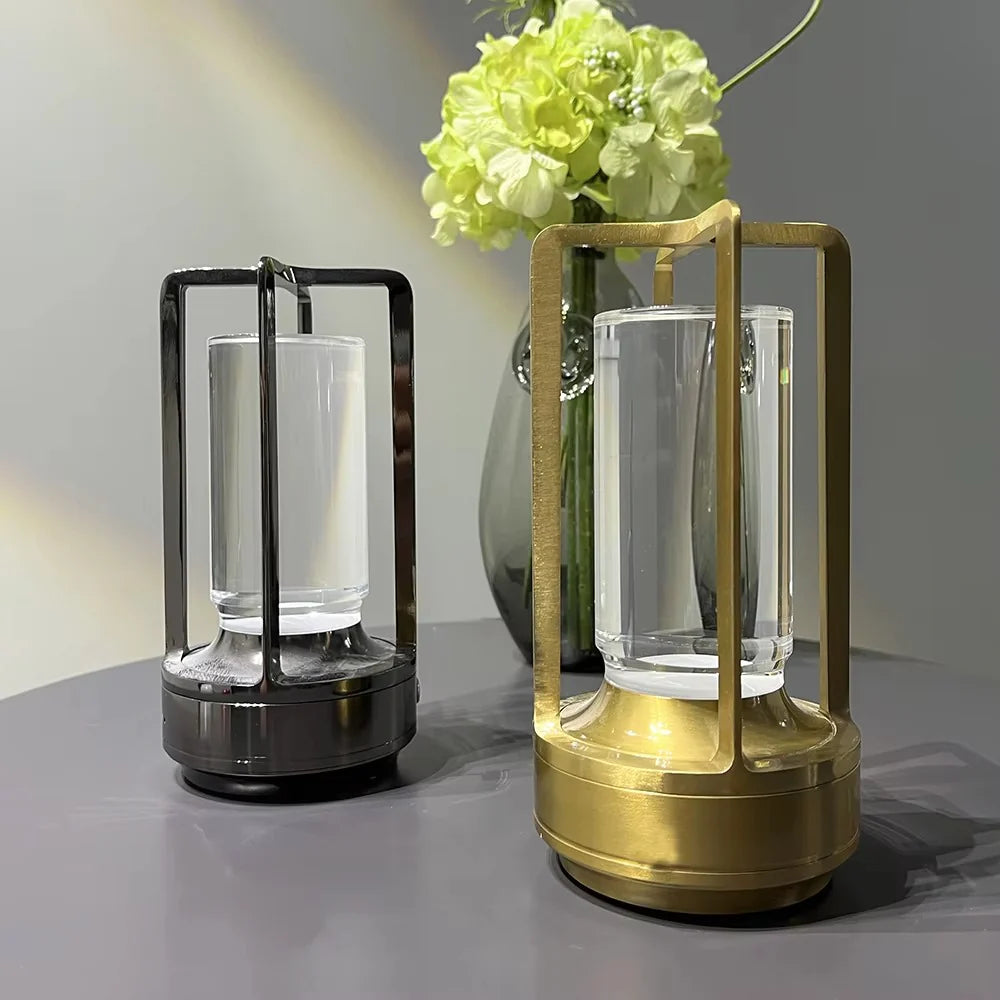 Modern Cylinder Metal LED Accent Table Lamp