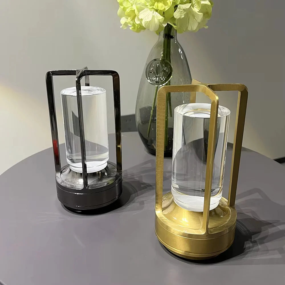 Modern Cylinder Metal LED Accent Table Lamp