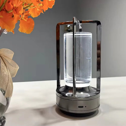 Modern Cylinder Metal LED Accent Table Lamp