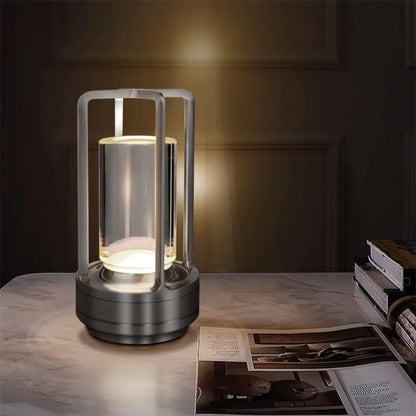Modern Cylinder Metal LED Accent Table Lamp