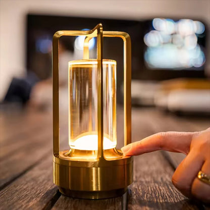Modern Cylinder Metal LED Accent Table Lamp