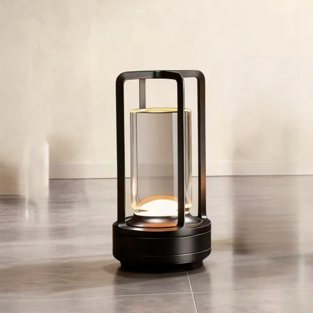 Modern Cylinder Metal LED Accent Table Lamp