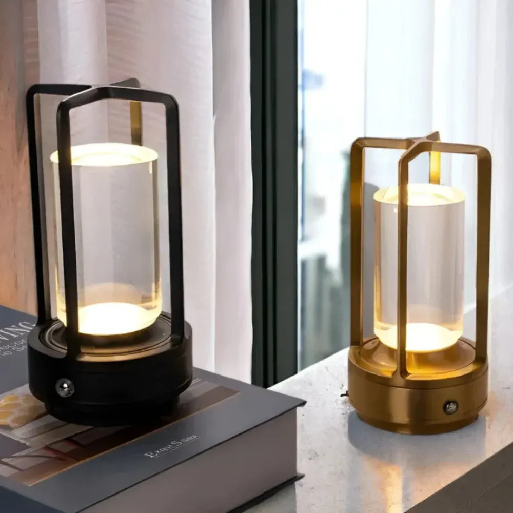 Modern Cylinder Metal LED Accent Table Lamp
