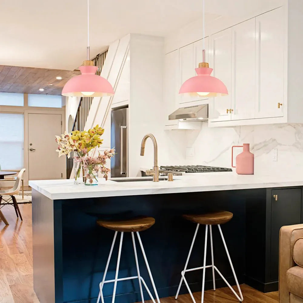 Modern Dome Pendant Light | Scandinavian Metal Hanging Ceiling Lamp