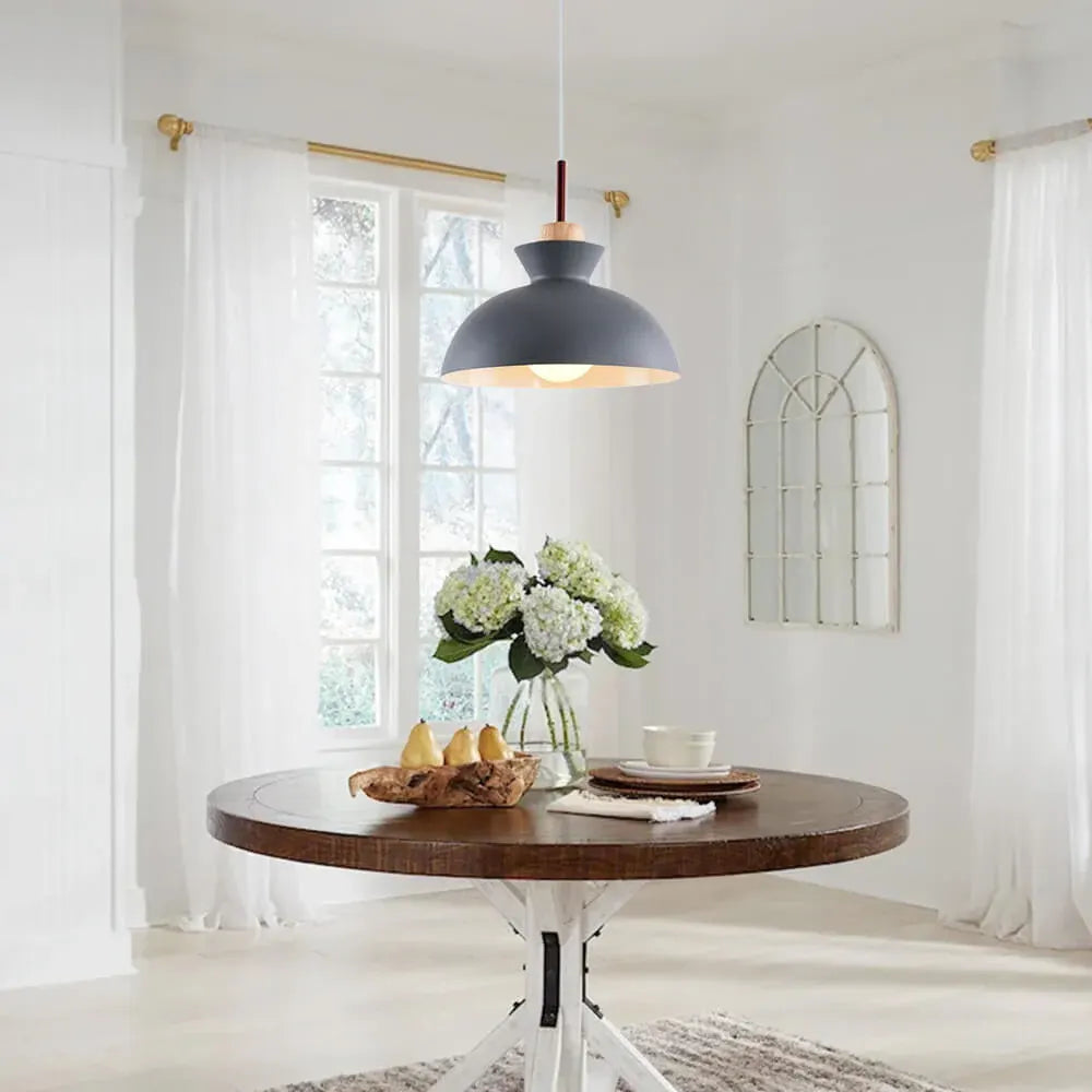 Modern Dome Pendant Light | Scandinavian Metal Hanging Ceiling Lamp