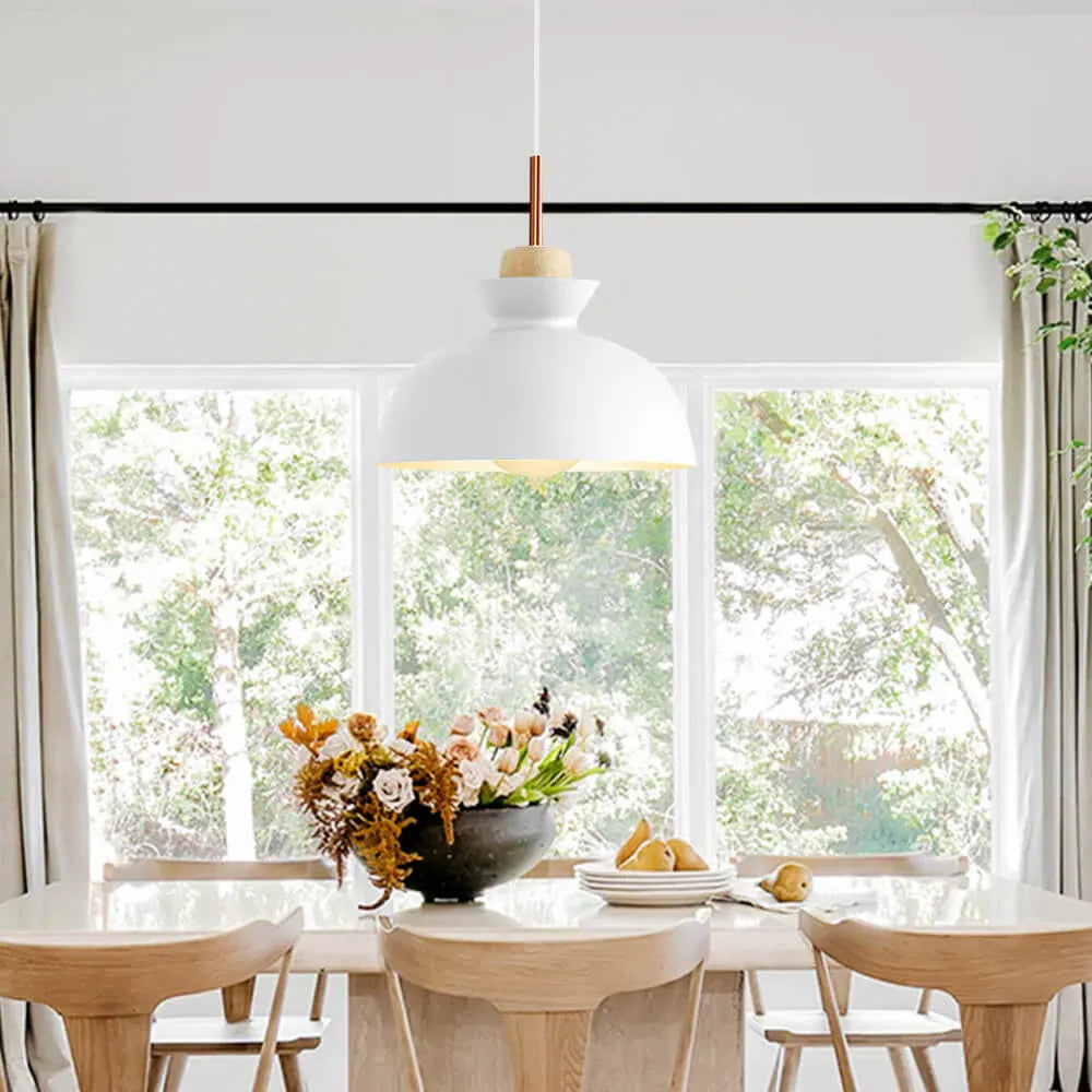 Modern Dome Pendant Light | Scandinavian Metal Hanging Ceiling Lamp