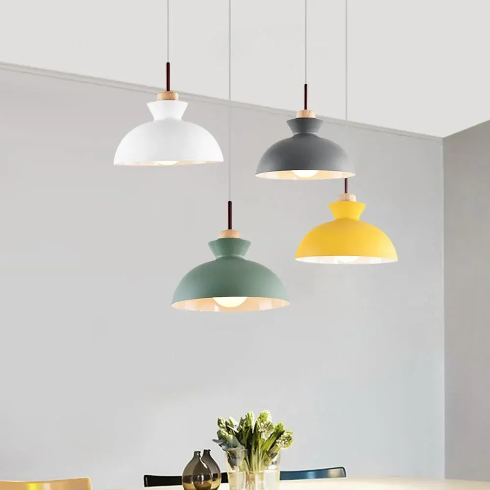 Modern Dome Pendant Light | Scandinavian Metal Hanging Ceiling Lamp
