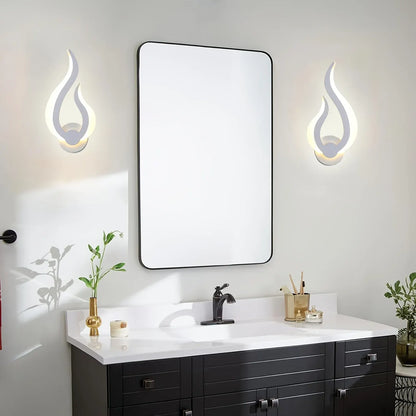 Modern Flame-Effect LED Sconce | 10W Warm White Wall Light