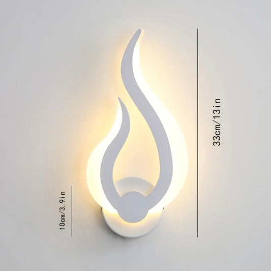 Modern Flame-Effect LED Sconce | 10W Warm White Wall Light