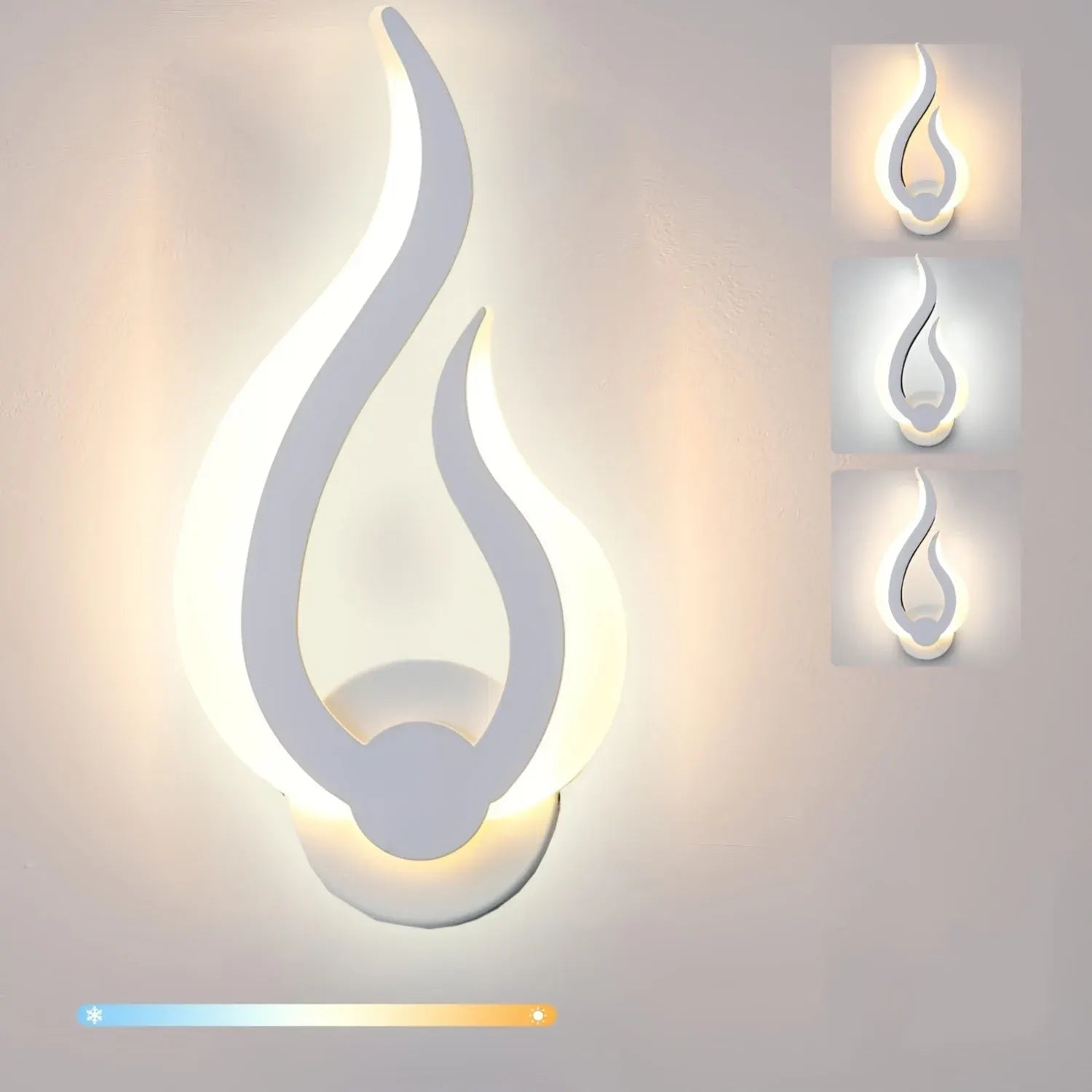 Modern Flame-Effect LED Sconce | 10W Warm White Wall Light