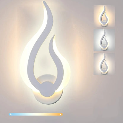 Modern Flame-Effect LED Sconce | 10W Warm White Wall Light