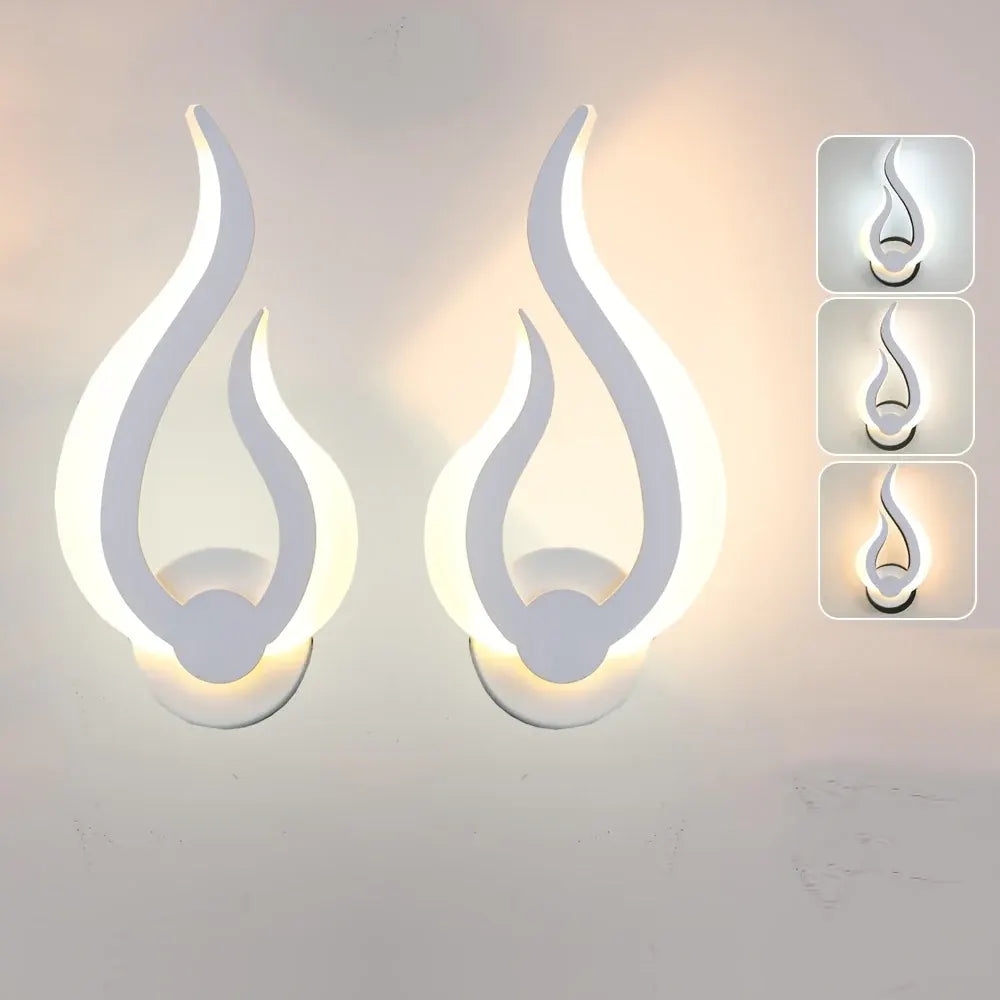 Modern Flame-Effect LED Sconce | 10W Warm White Wall Light