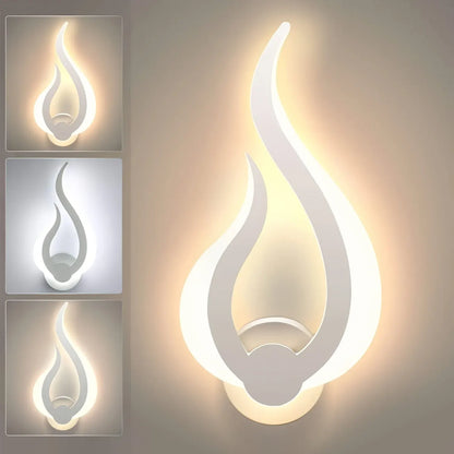 Modern Flame-Effect LED Sconce | 10W Warm White Wall Light