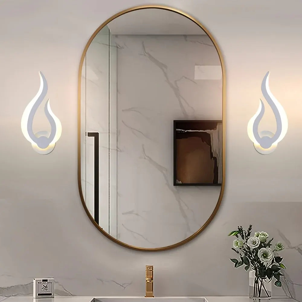 Modern Flame-Effect LED Sconce | 10W Warm White Wall Light