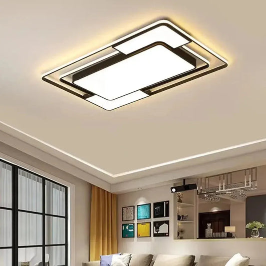 Modern Geometric LED Ceiling Light with Remote Control