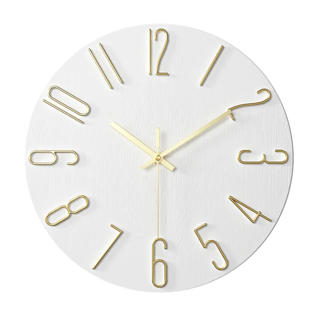 Modern Gold Wall Clock | Sleek Minimalist Design