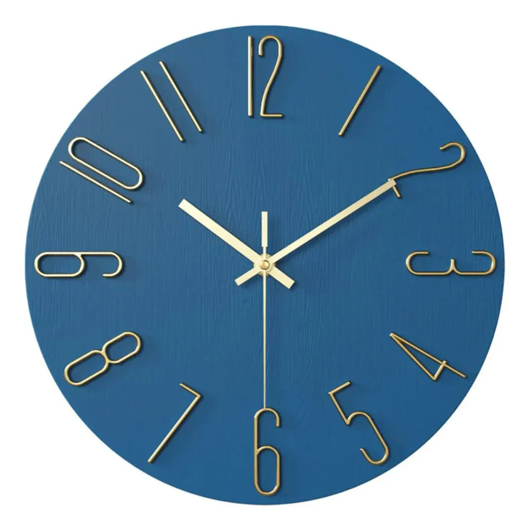 Modern Gold Wall Clock | Sleek Minimalist Design