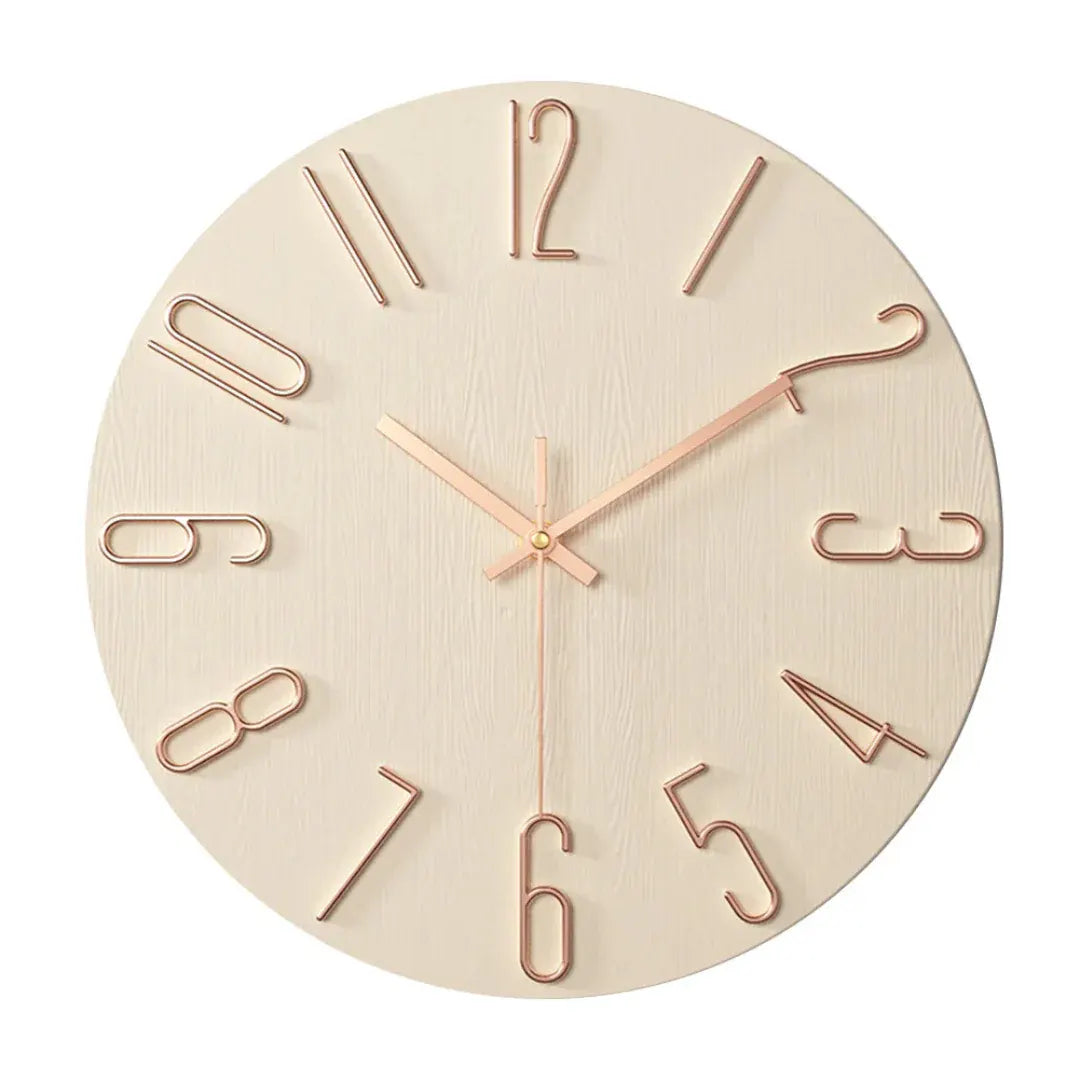 Modern Gold Wall Clock | Sleek Minimalist Design